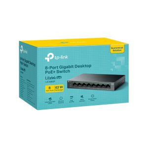 TP-Link LiteWave LS108GP 8-port GbE PoE+ Unmanaged Switch
